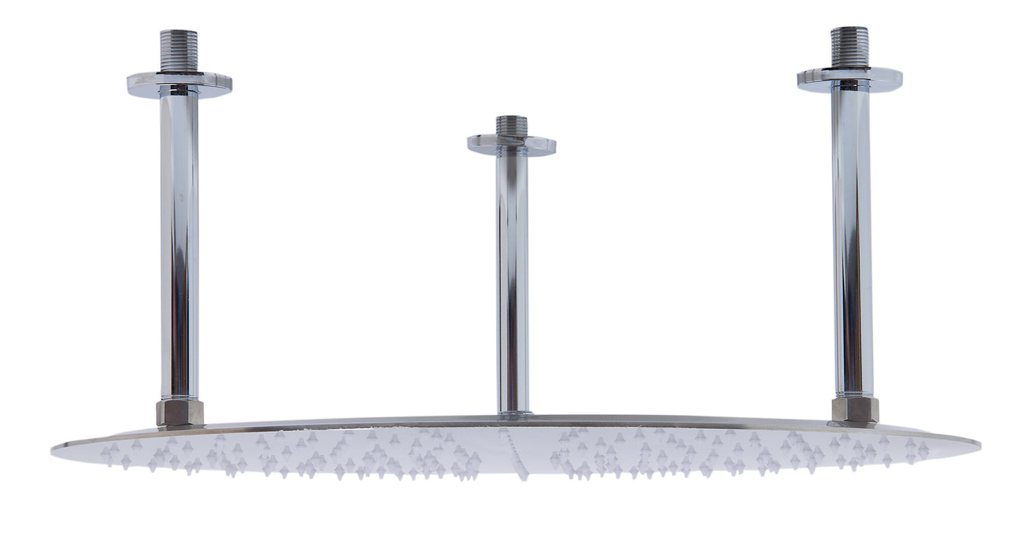 ALFI brand 20" Round Brushed Solid Stainless Steel Ultra Thin Rain Shower Head