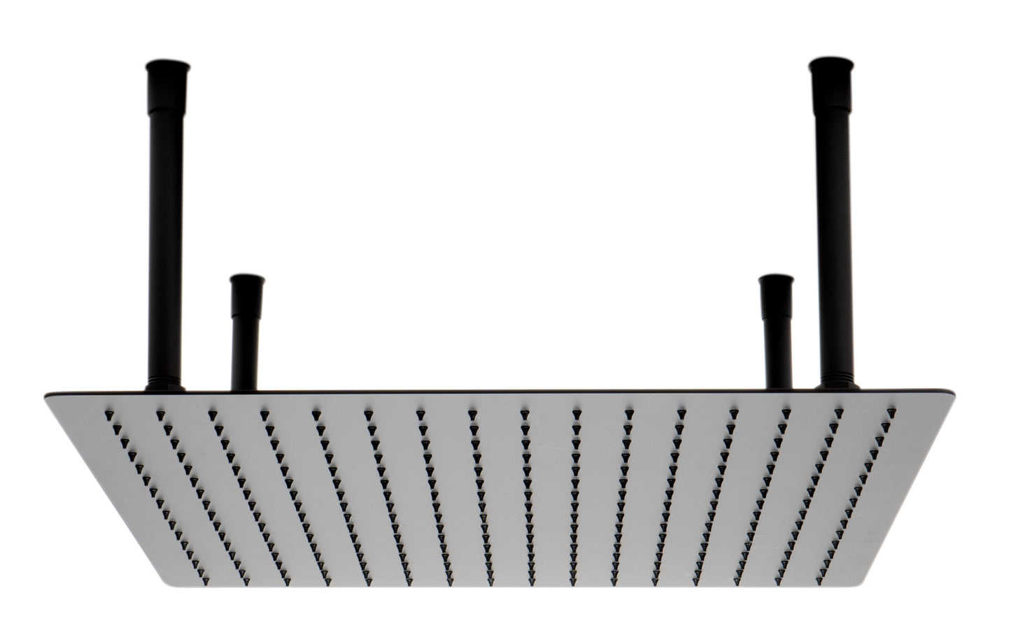 ALFI brand Matte Black Stainless Steel 20" Square Ultra-Thin Rain Shower Head