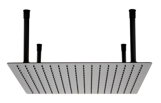 ALFI brand Matte Black Stainless Steel 20" Square Ultra-Thin Rain Shower Head