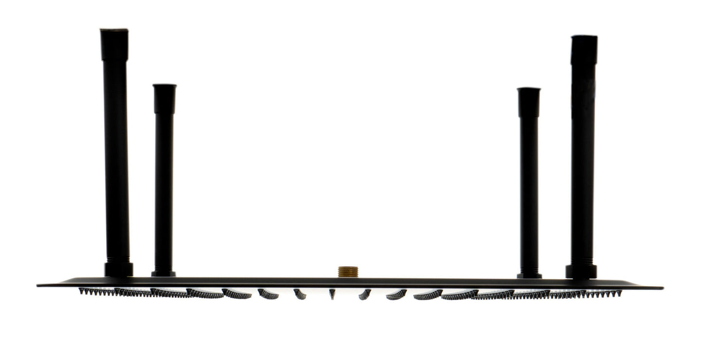 ALFI brand Matte Black Stainless Steel 20" Square Ultra-Thin Rain Shower Head