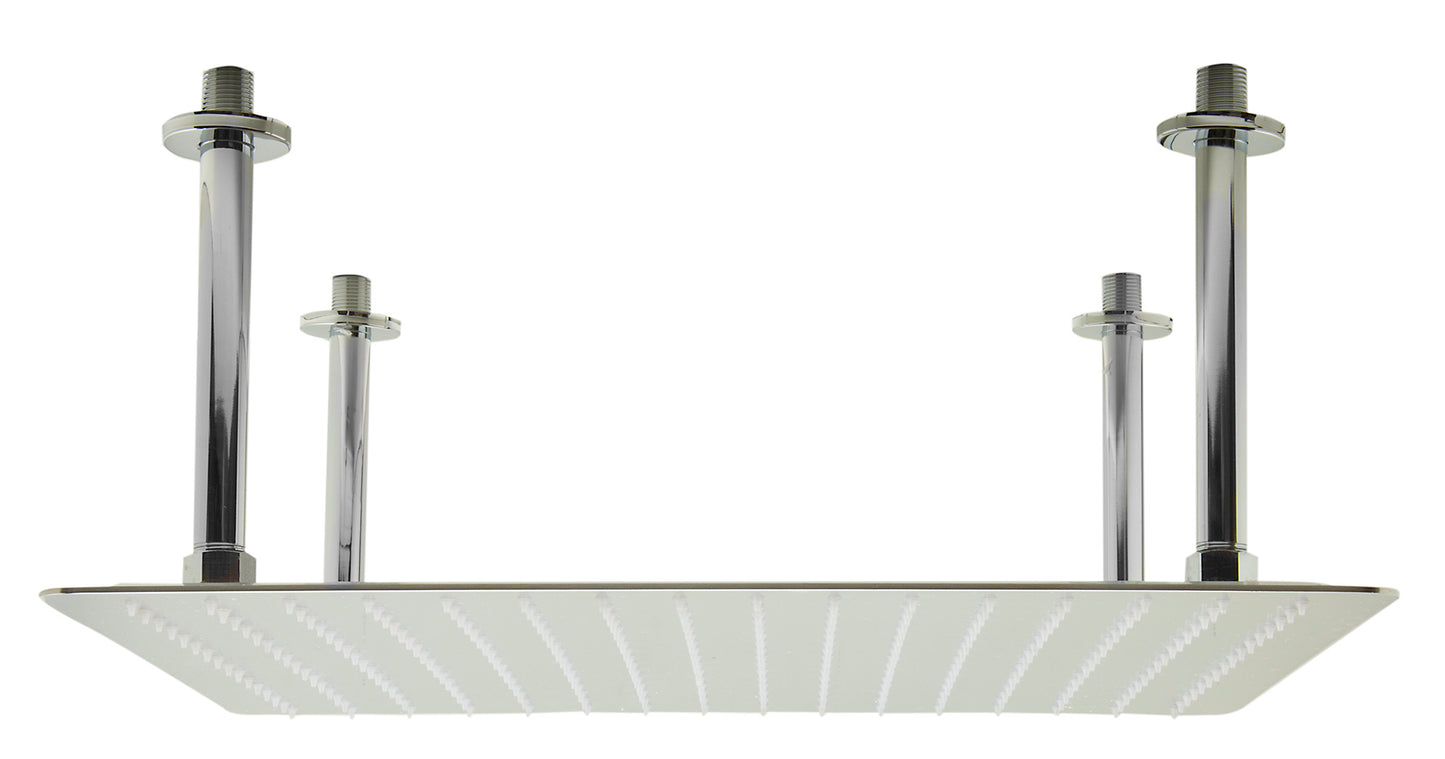 ALFI brand 20" Square Brushed Solid Stainless Steel Ultra Thin Rain Shower Head