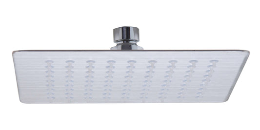 ALFI brand Solid Brushed Stainless Steel 8" Square Ultra Thin Rain Shower Head