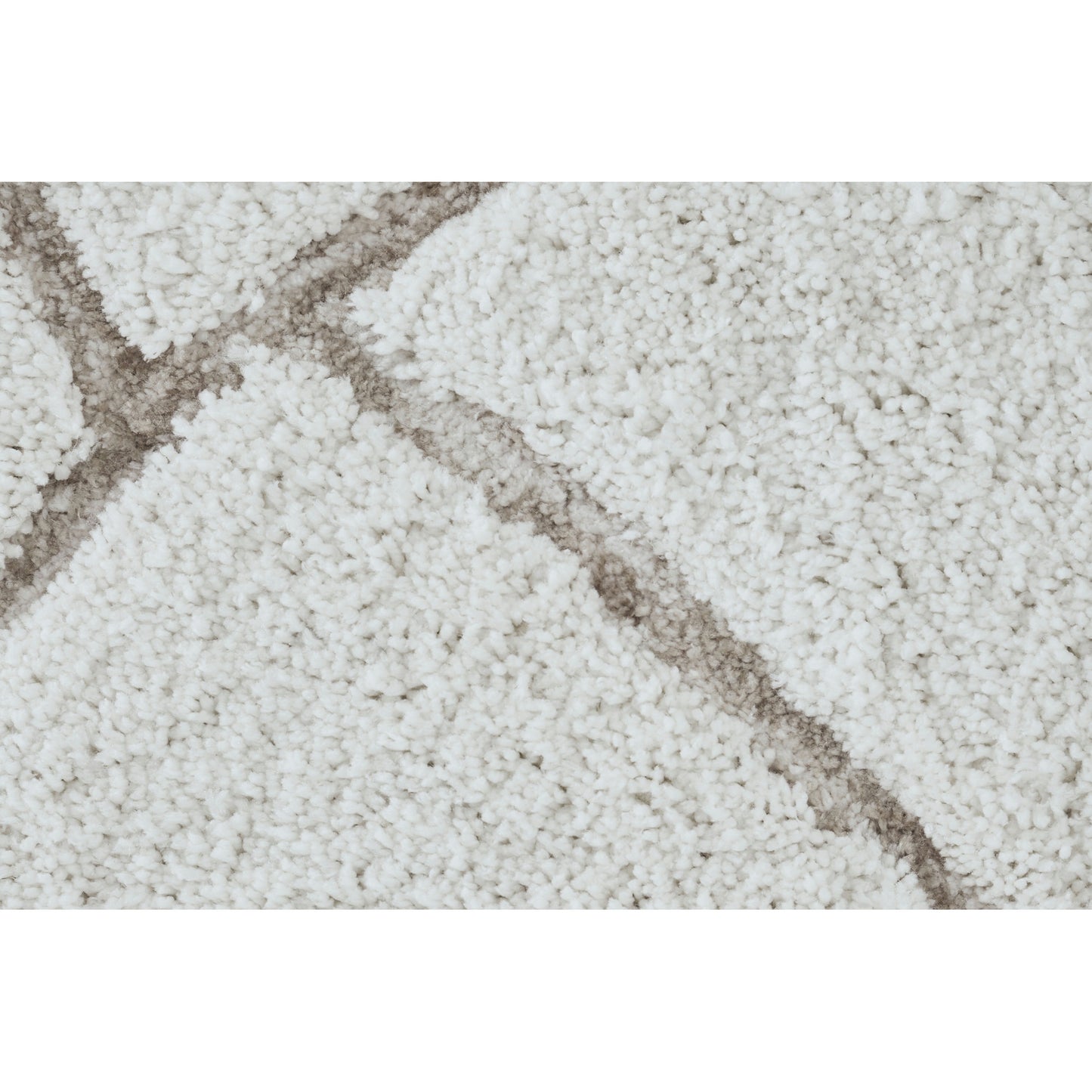 Allen Off-White/Taupe Machine Tufted Micro Polyester Rug (39X59)