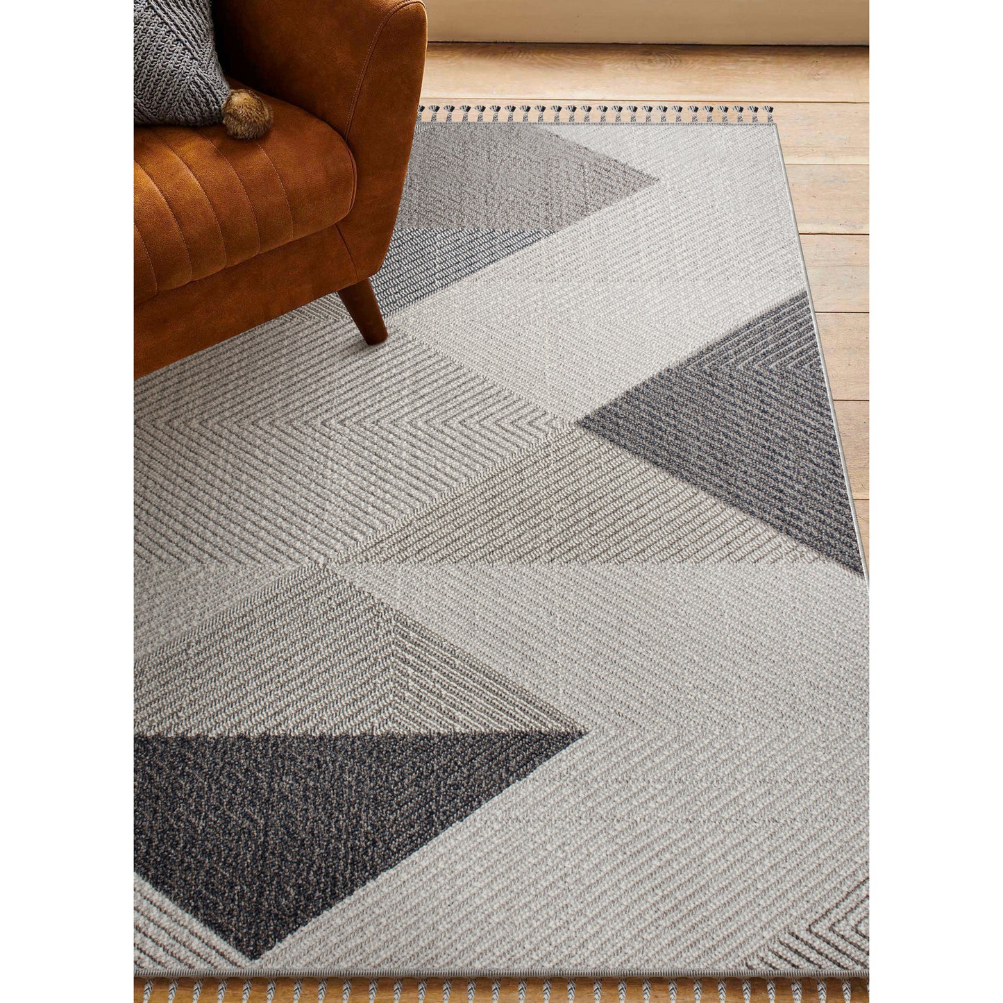 Ambrose Rectangle Grey Mix Indoor Rug 2'6" X 10 Ft