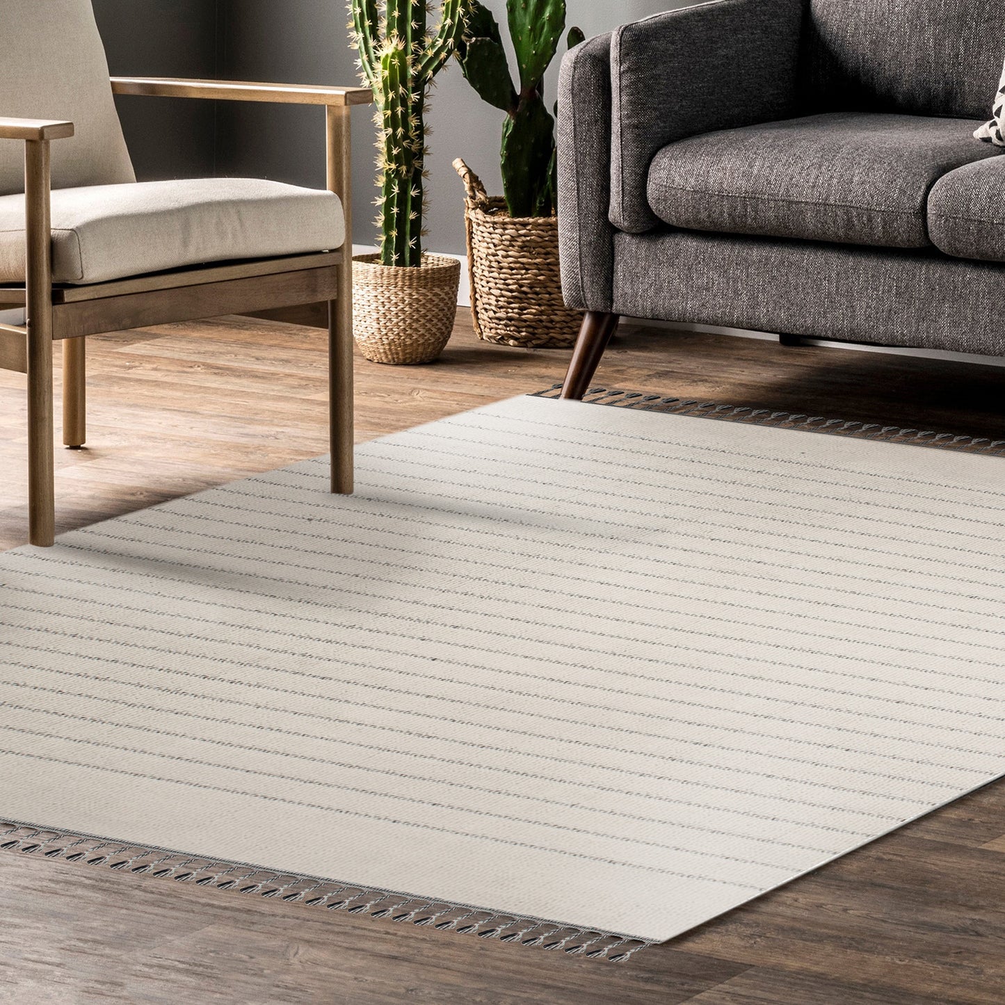 Ambrose Rectangle Ivory/Grey Indoor Rug 9'84" X 13'12" Ft