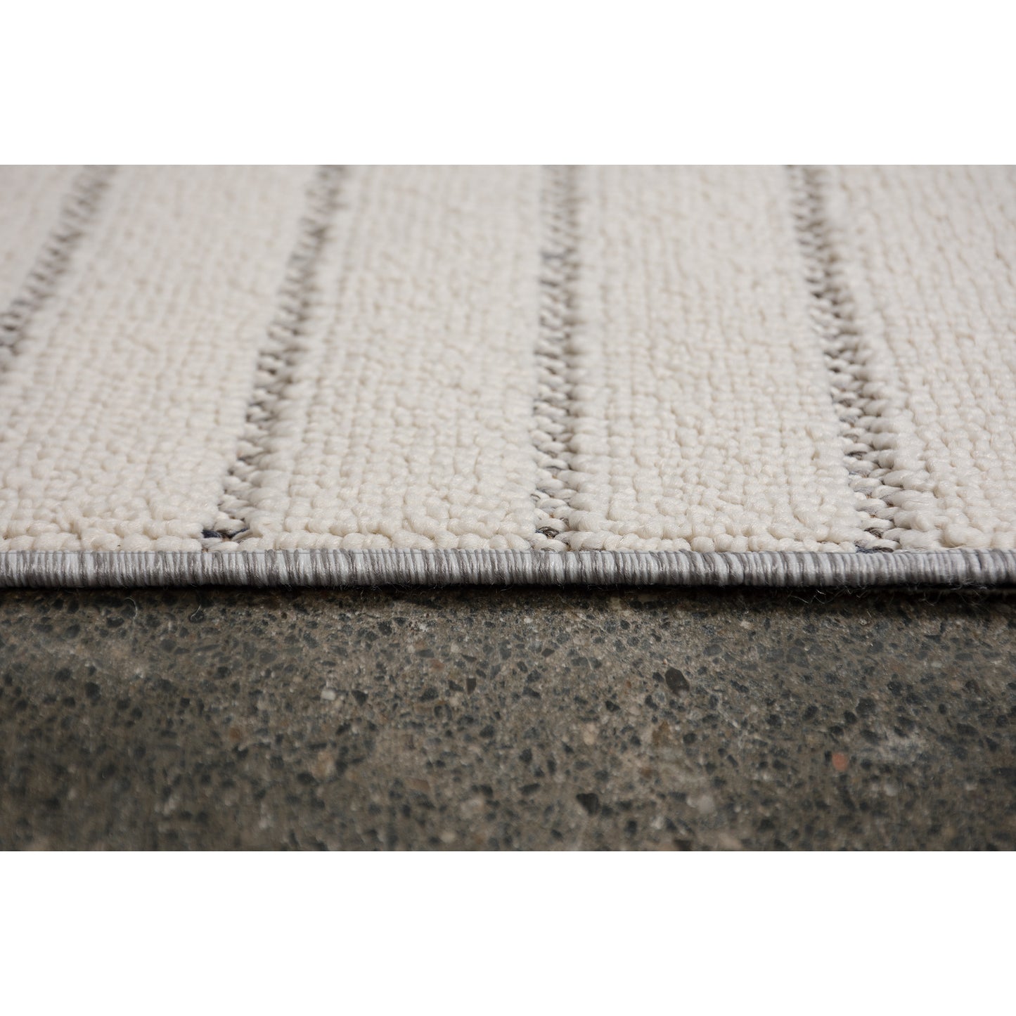 Ambrose Rectangle Ivory/Grey Indoor Rug 2'6" X 10 Ft