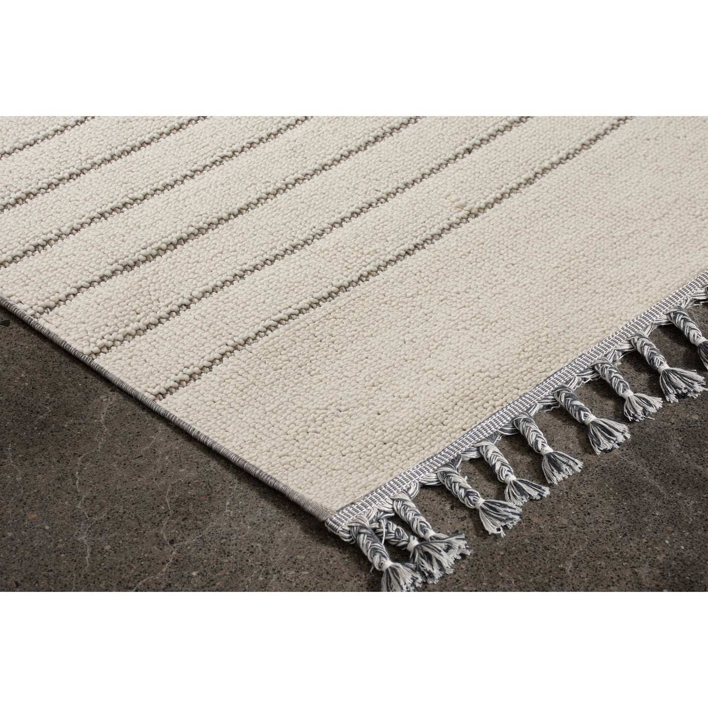 Ambrose Rectangle Ivory/Grey Indoor Rug 5'25" X 7'21" Ft