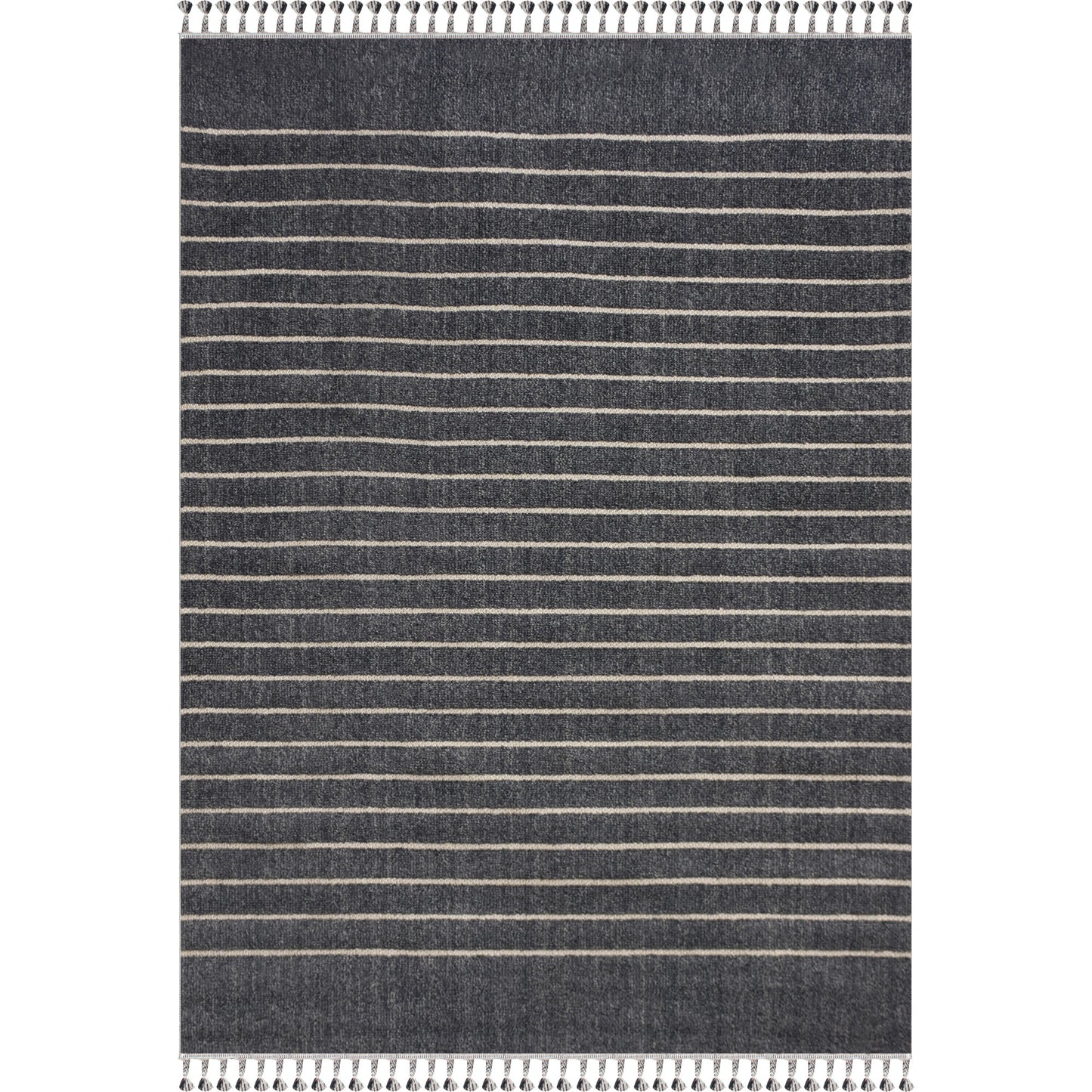 Ambrose Rectangle Charcoal/ Grey Indoor Rug 5'25" X 7'21" Ft