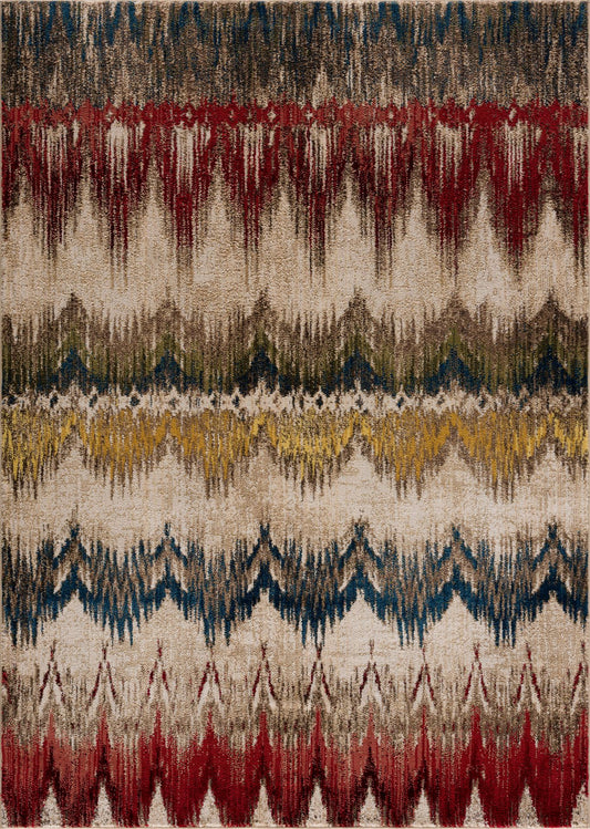 Ramilia-Scallop Flamestitch-Ls11844-Multi-7.10 X 10.4 Area Rug