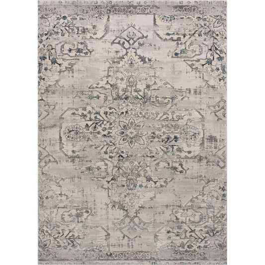 Ariella Rectangle Grey & Blue Indoor Rug 2'6 X 10'