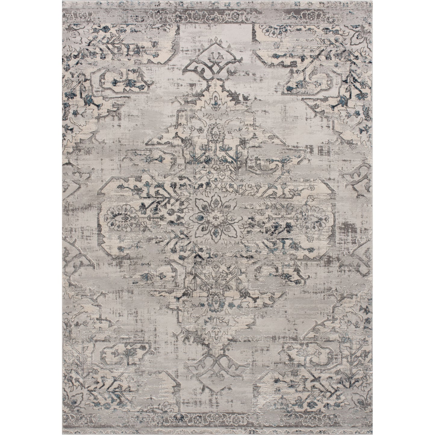 Ariella Rectangle Grey,Blue Indoor Rug 7,87X10,17 Ft