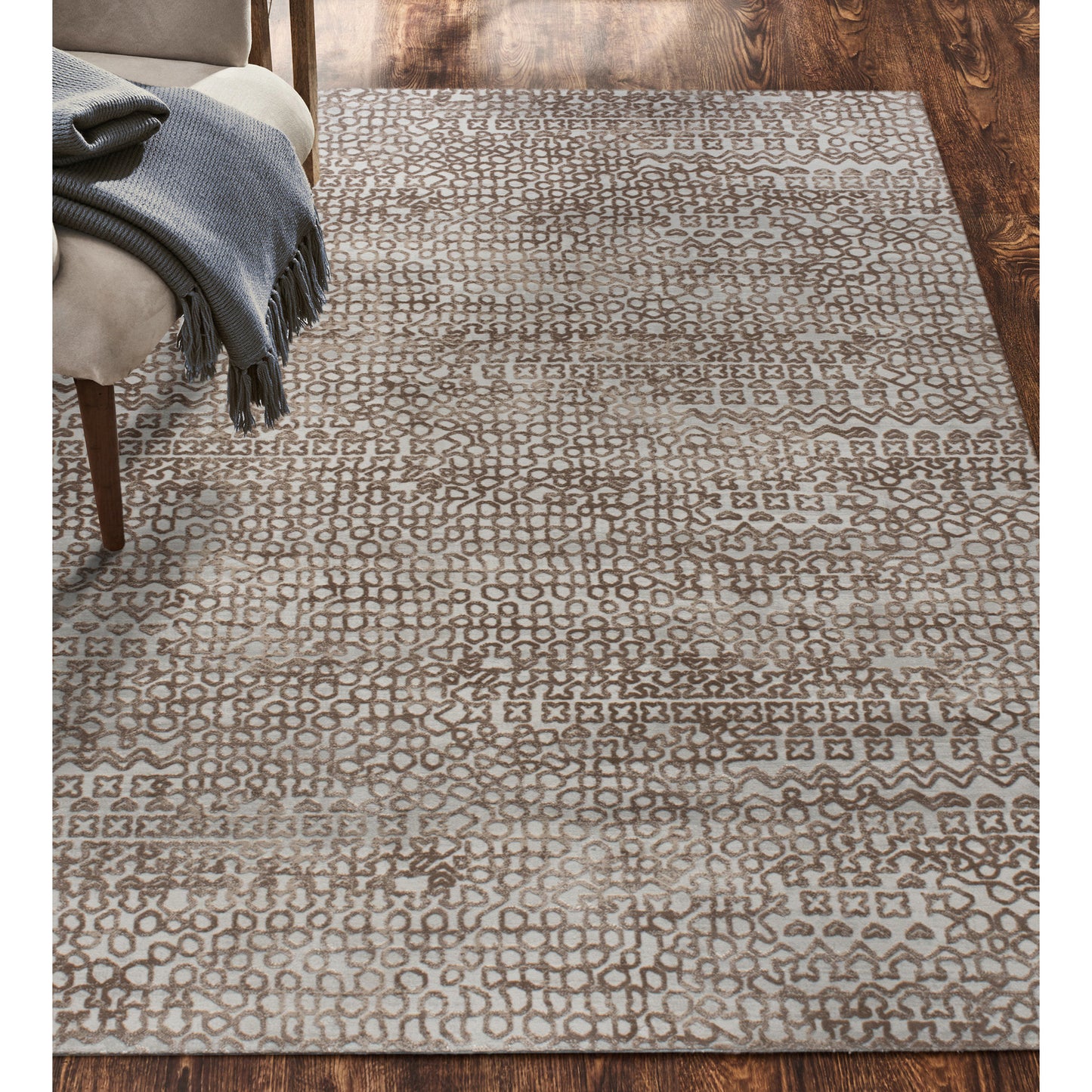 Ariella Rectangle Brown,Grey Indoor Rug 7,87X10,17 Ft