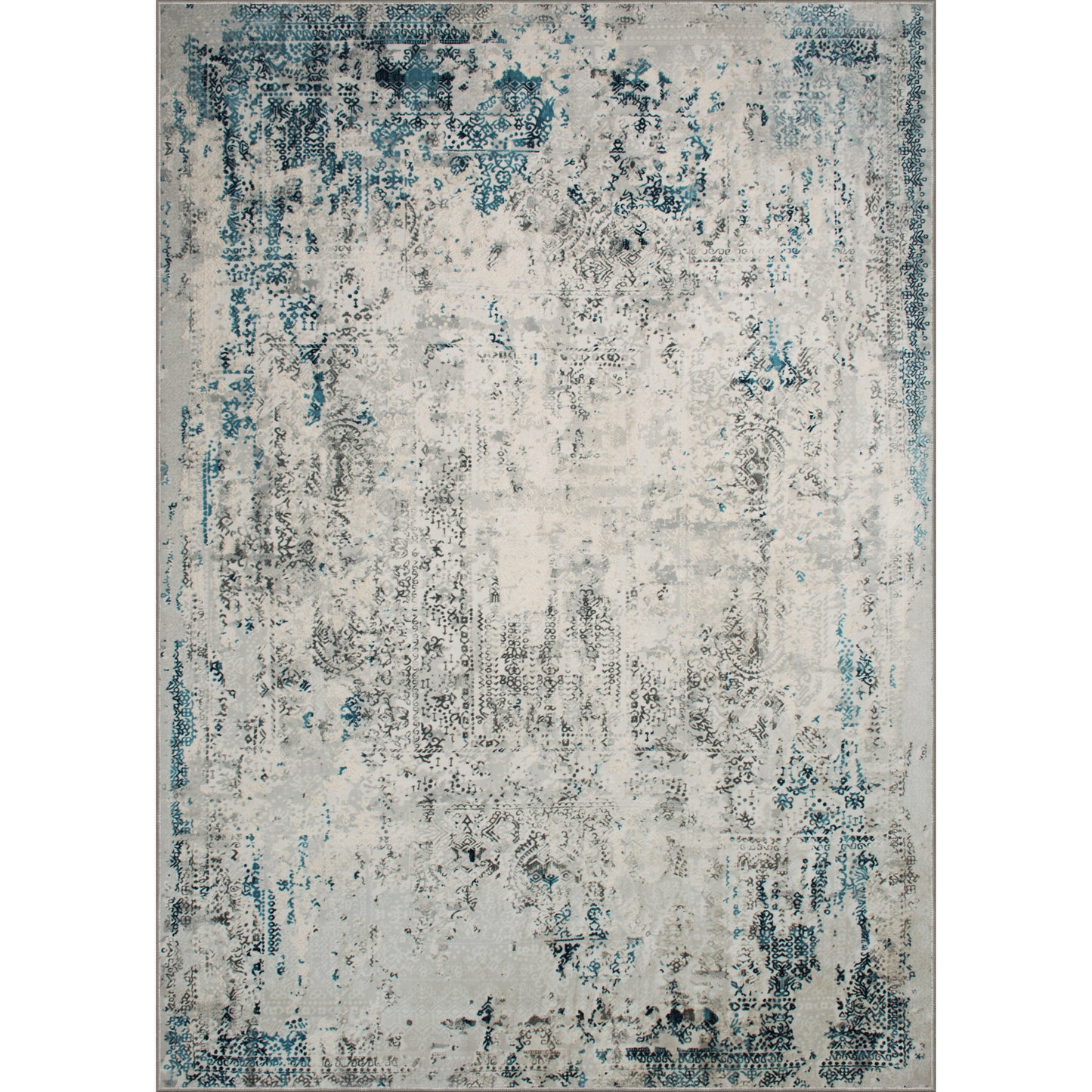 Ariella Rectangle Blue/Grey Indoor Rug 5'25" X 7'21" Ft