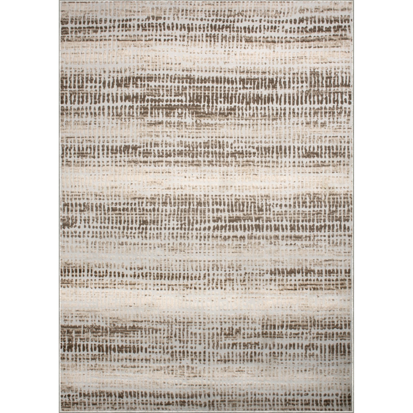 Ariella Rectangle Cream/Brown Indoor Rug 5'25" X 7'21" Ft