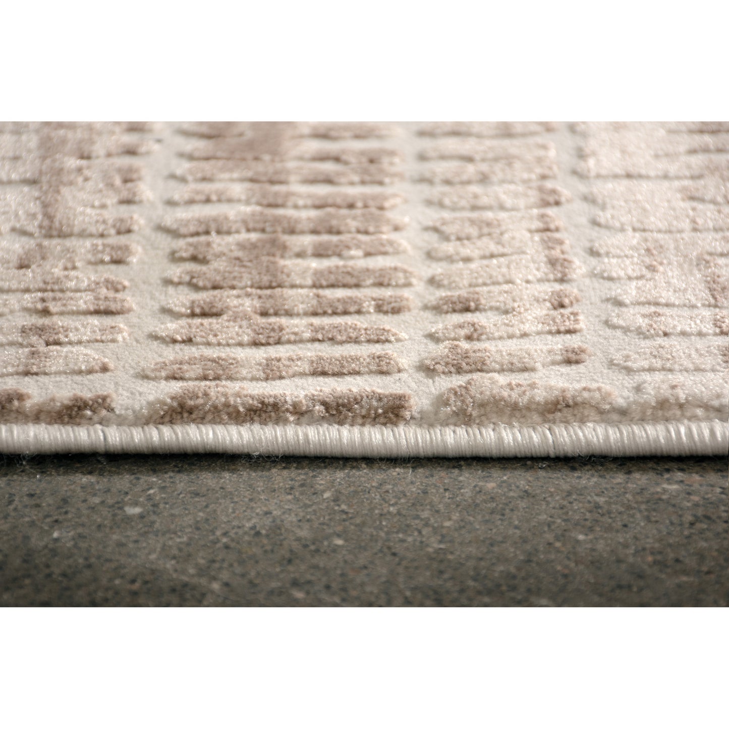 Ariella Rectangle Cream/Brown Indoor Rug 5'25" X 7'21" Ft