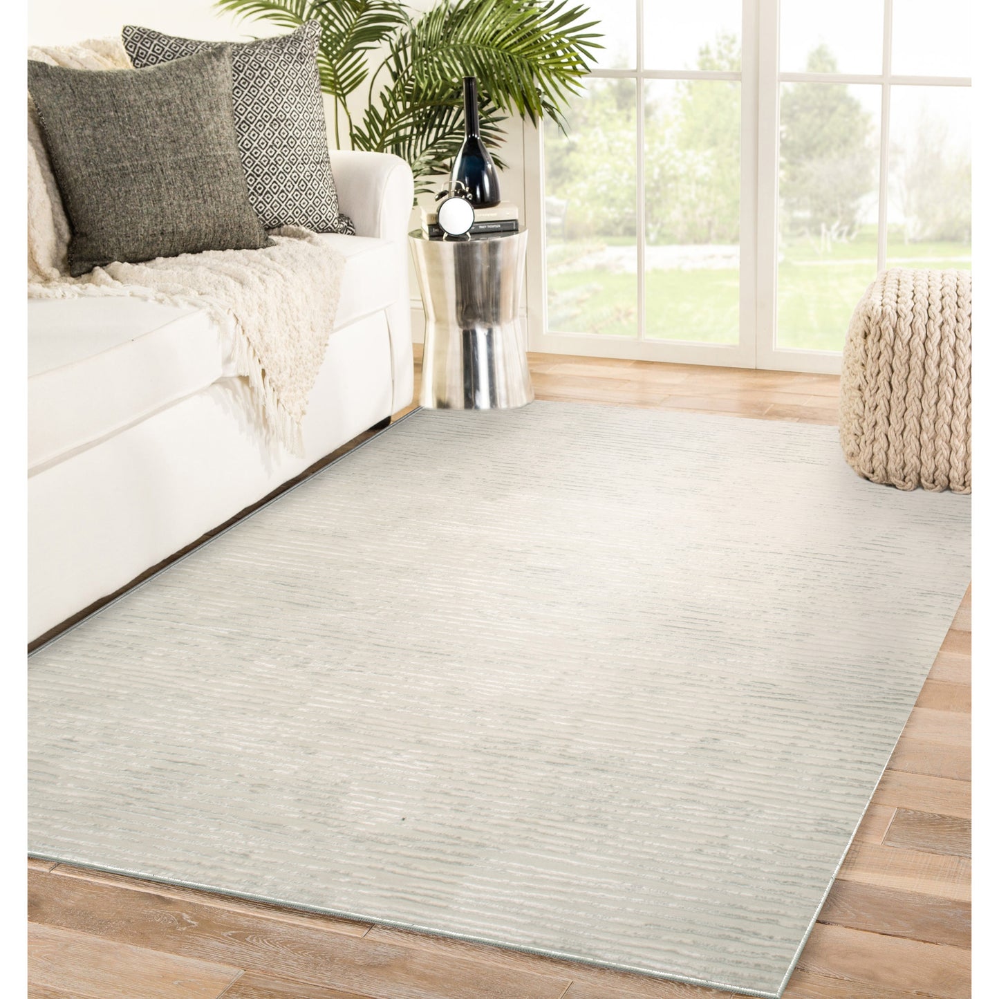 Camila Rectangle Off-White Indoor Rug 5'25" X 7'21" Ft