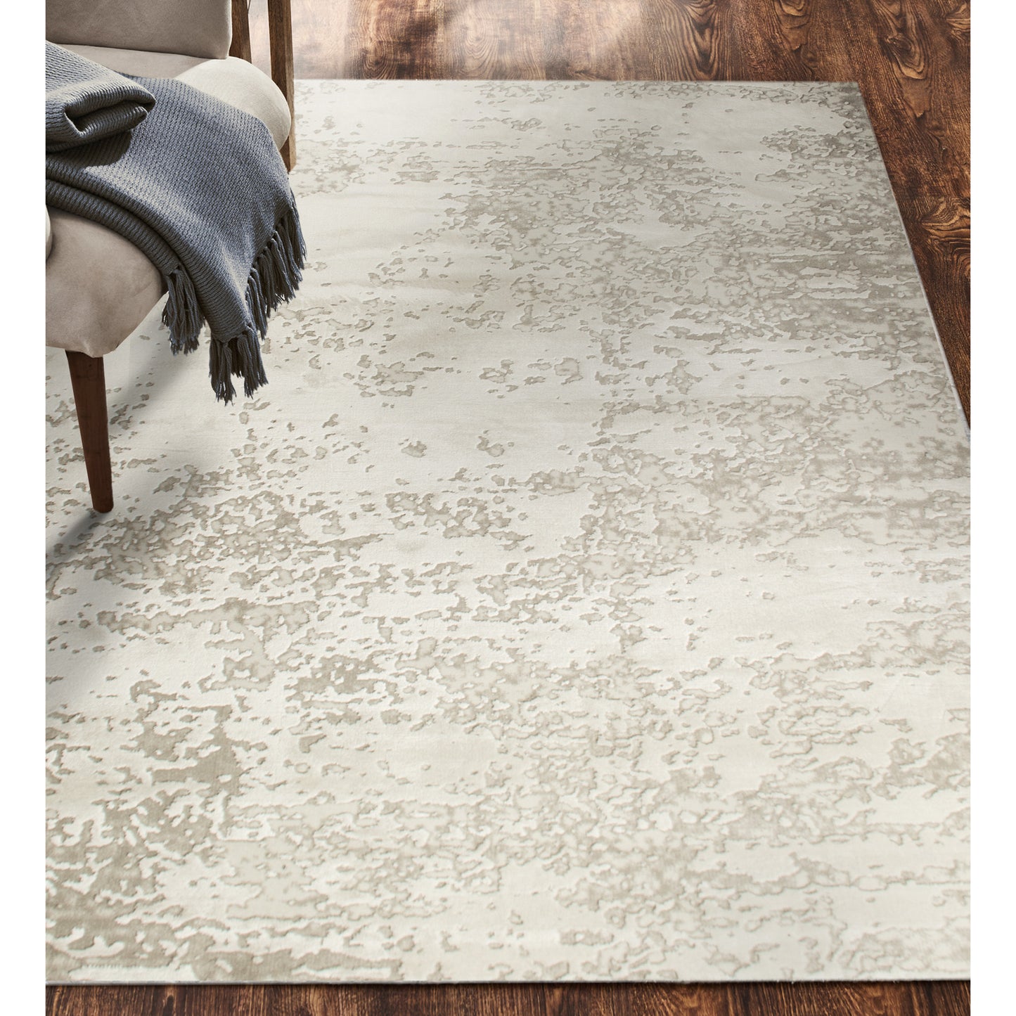 Camila Rectangle Grey/Off-White Indoor Rug 2'6" X 10 Ft