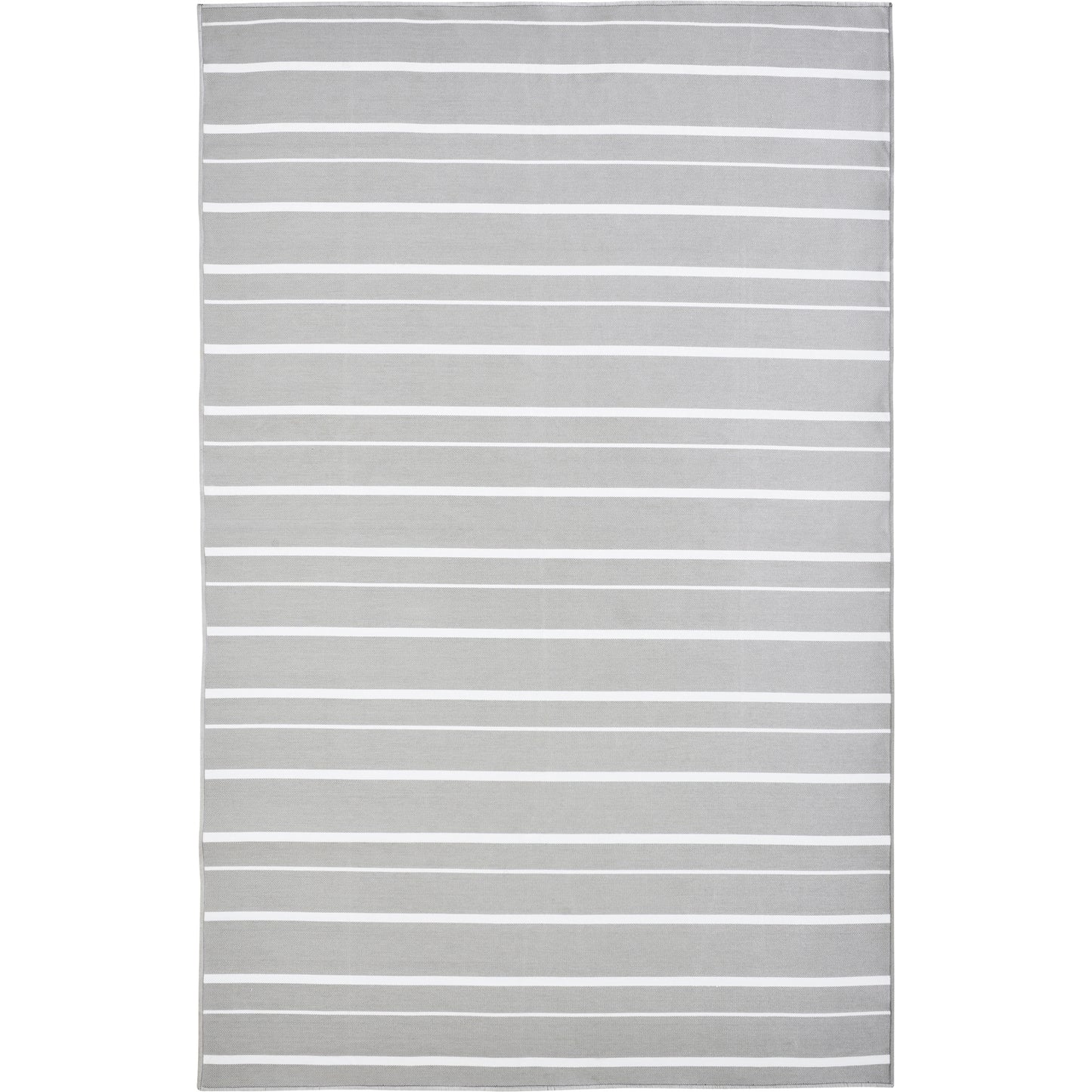 Caymen Rectangle Cool Grey,White Stripe Outdoor Rug 3X4 Ft