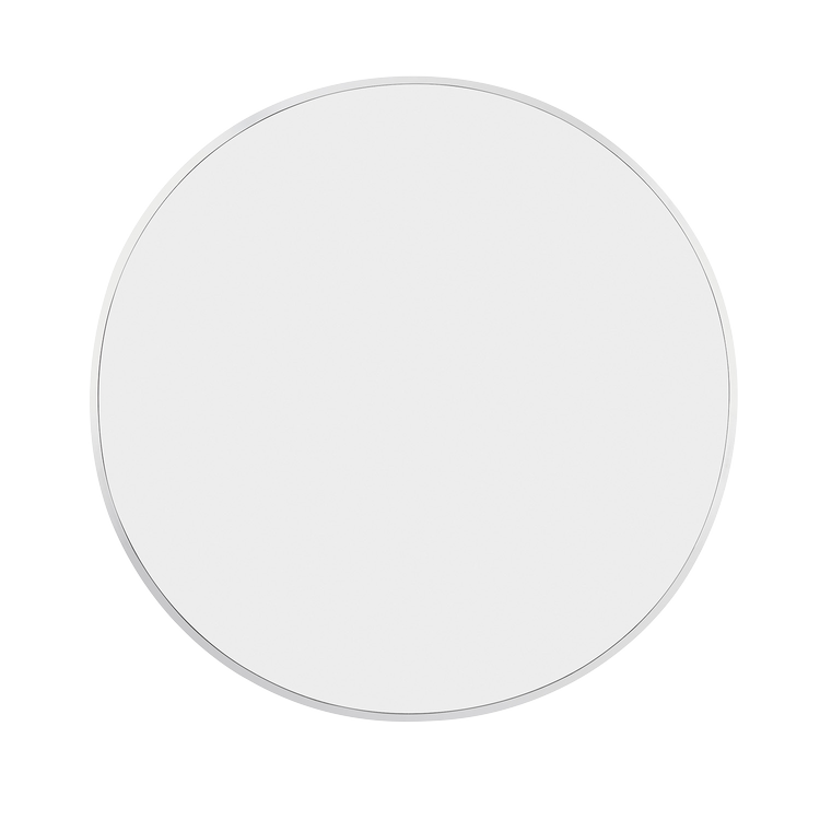 Nuova 30 in. x 30 in. Framed Round Mirror in Polished Chrome