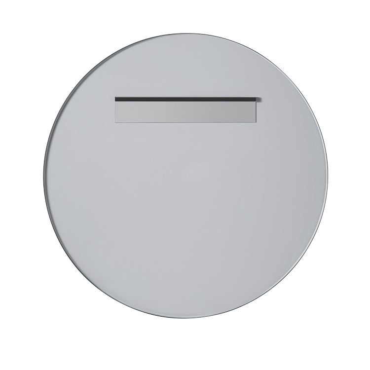 Nuova 36 in. x 36 in. Framed Round Mirror in Matte Black