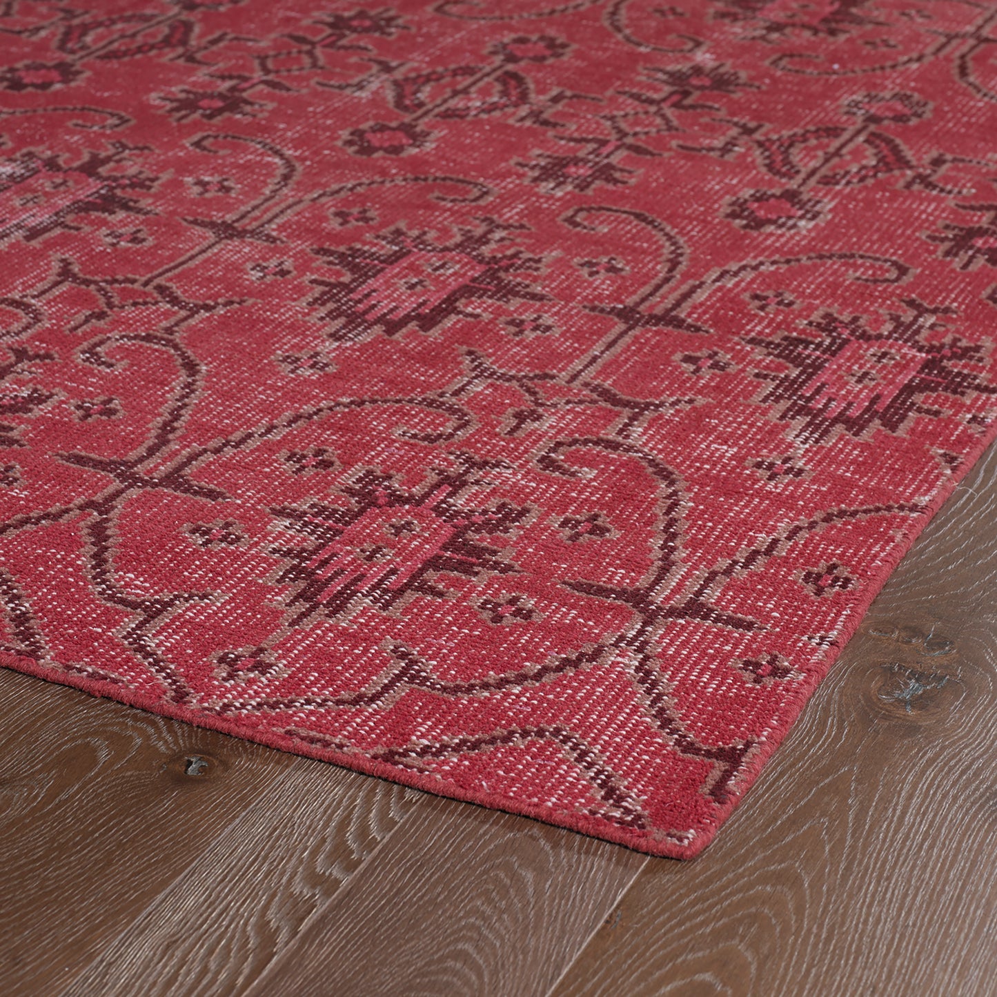 Kaleen Restoration Collection Dark Red Throw Rug 2' x 3'