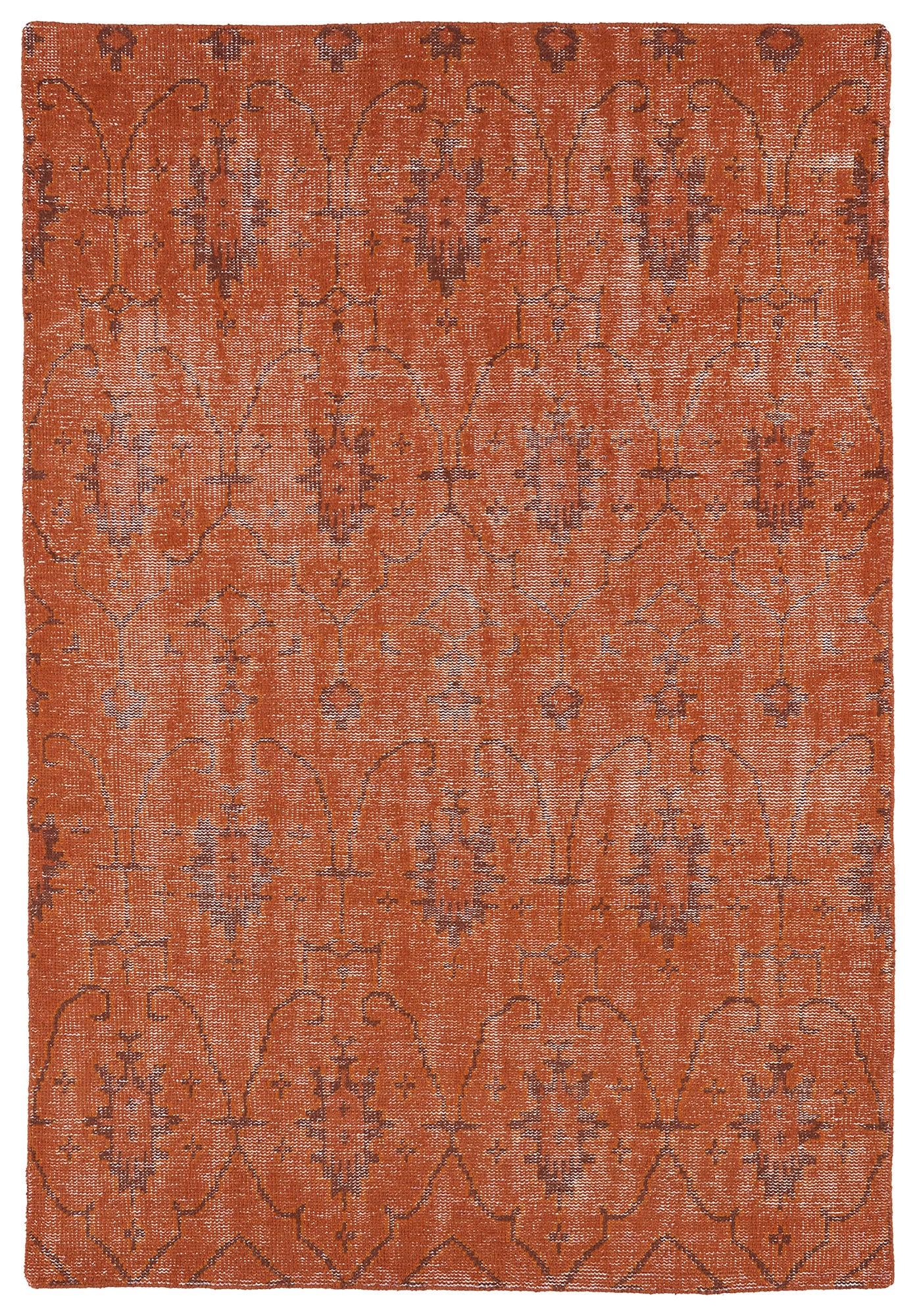 Kaleen Restoration Collection Dark Pumpkin Throw Rug 2' x 3'