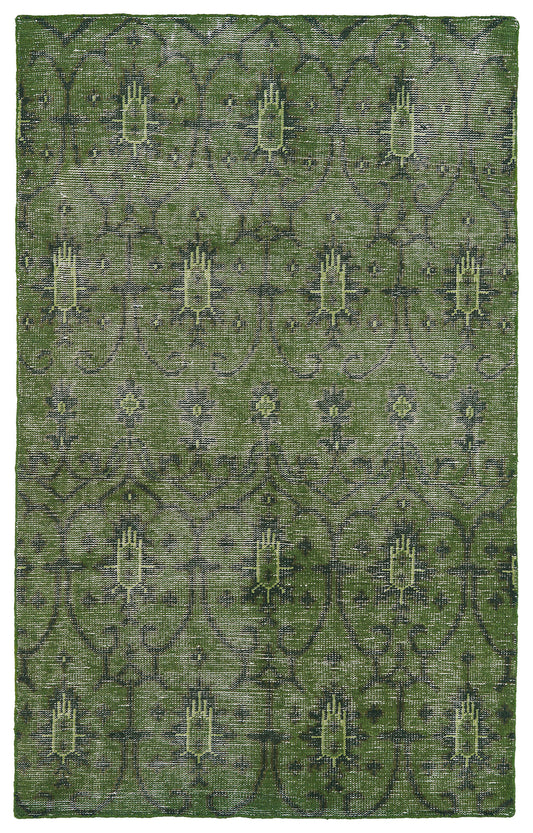 Kaleen Restoration Collection Dark Green Area Rug 4' x 6'
