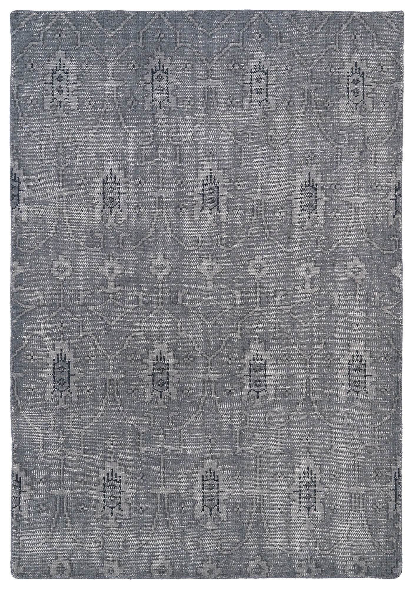Kaleen Restoration Collection Light Grey Throw Rug 2' x 3'