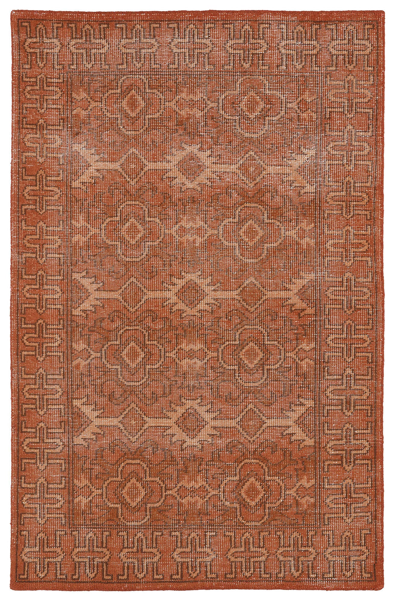 Kaleen Restoration Collection Dark Paprika Throw Rug 2' x 3'