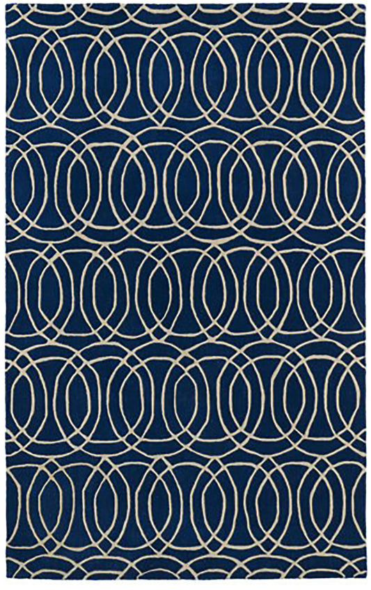 Kaleen Tara Rounds Collection REV02-22 Navy Area Rug 9'9" x 9'9"
