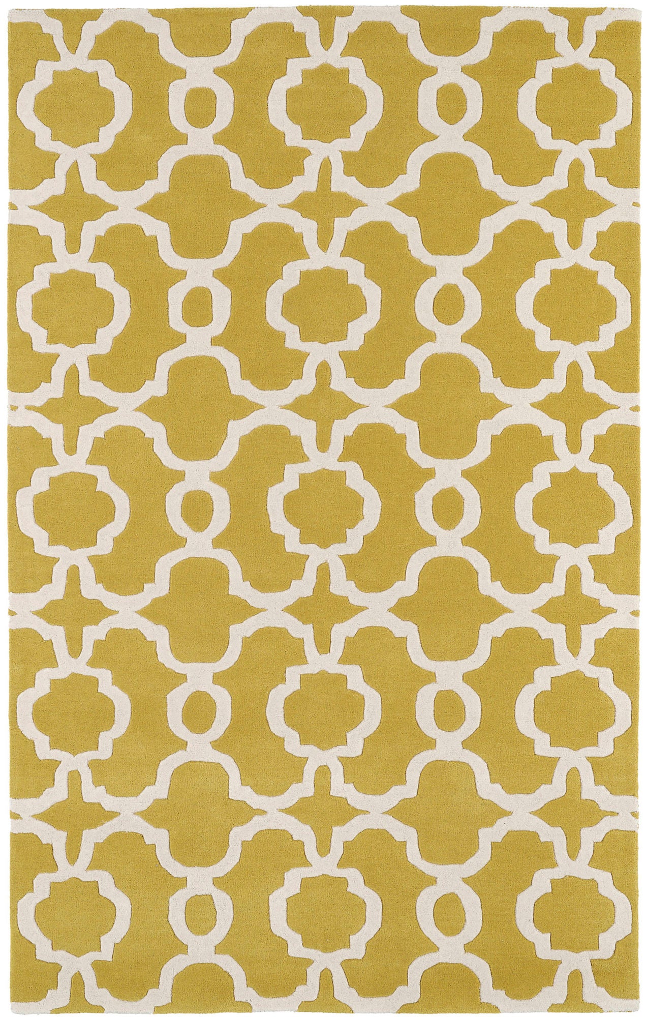 Kaleen Tara Rounds Collection Bright Yellow Area Rug 7'9" x 7'9"
