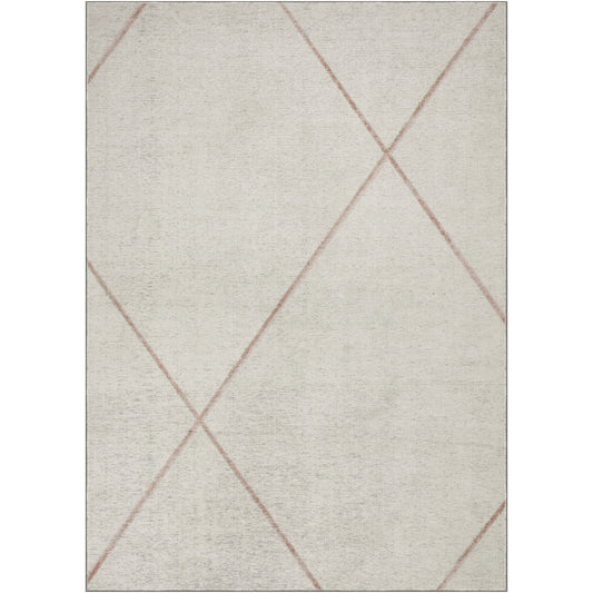 Fallon Rectangle Ivory/ Beige Indoor Rug 5'25" X 7'21" Ft