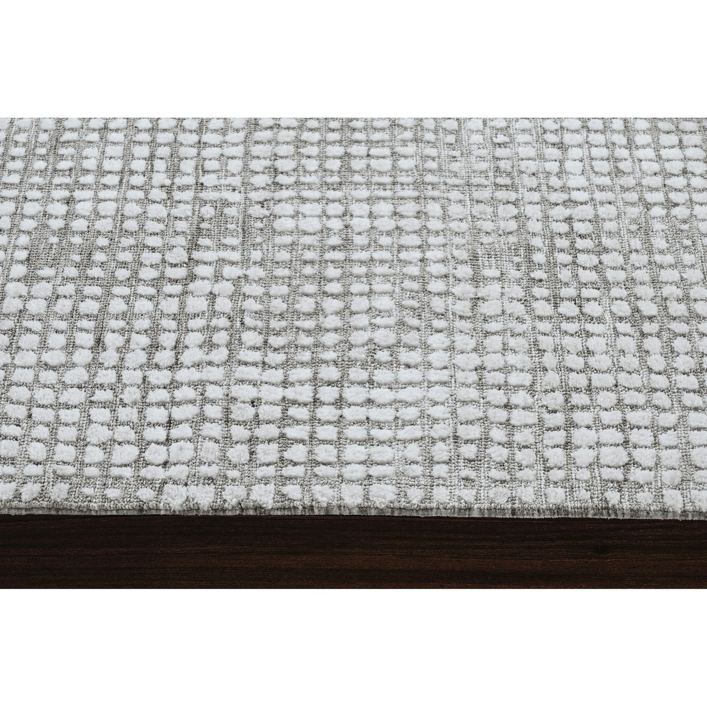 Hazel Taupe/Ivory Machine Knitted Micro Polyester Rug (63X87)