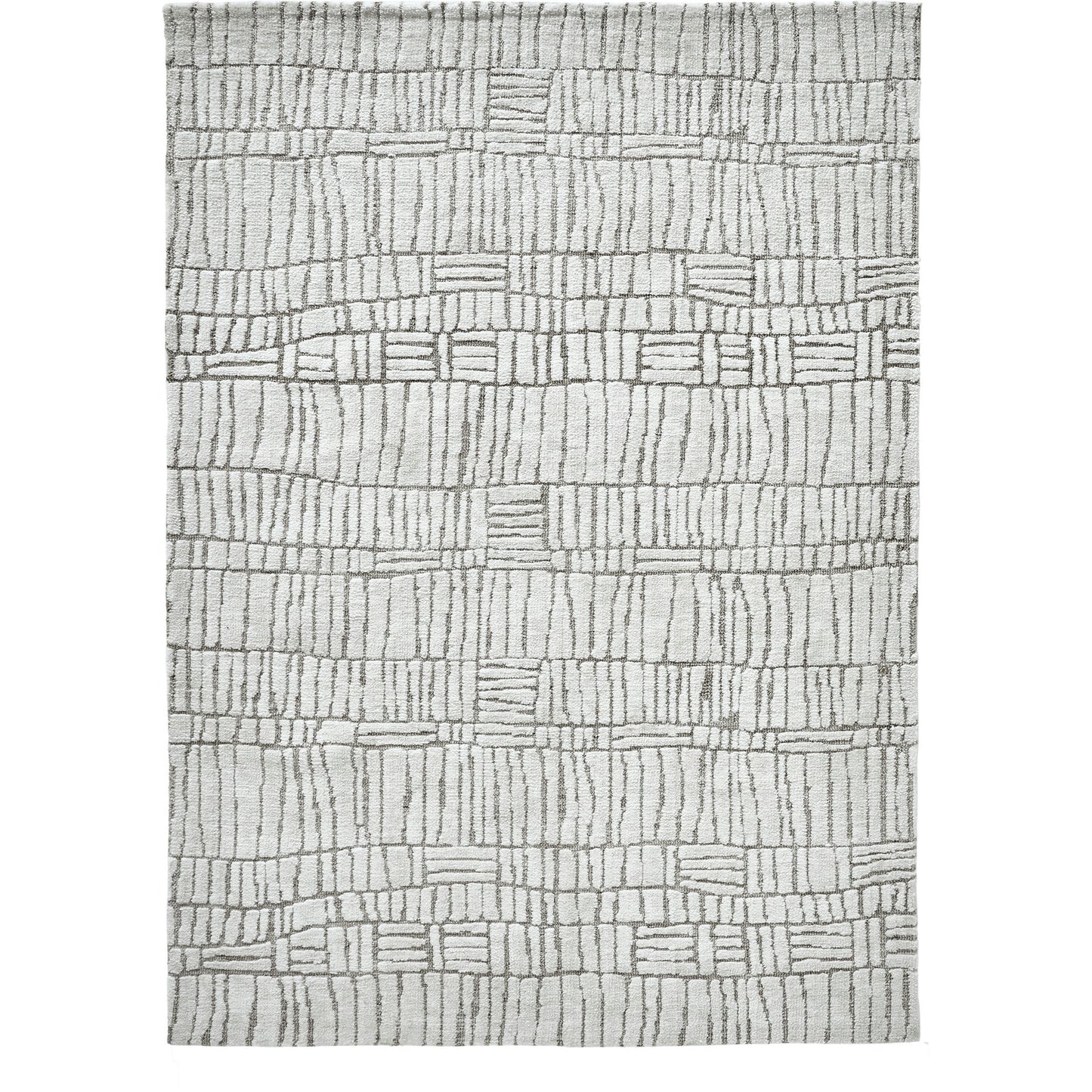 Hazel Ivory/Sand Machine Knitted Micro Polyester Rug (39X59)