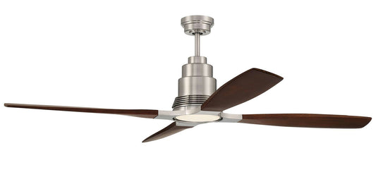 60" Ricasso Ceiling Fan in Brushed Polished Nickel