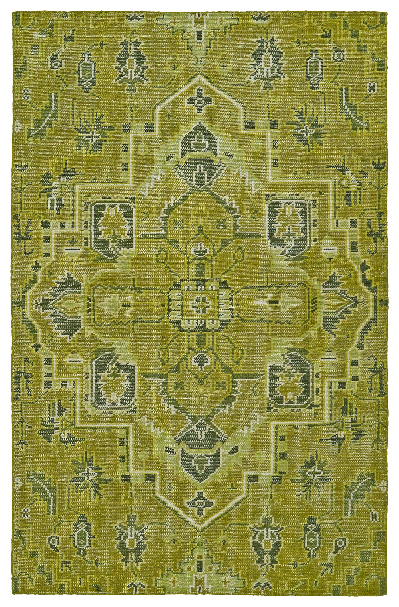 Kaleen Relic Collection Bright Avocado Area Rug 4' x 6'