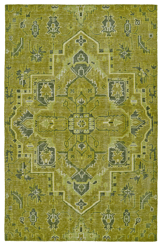 Kaleen Relic Collection Bright Avocado Area Rug 4' x 6'