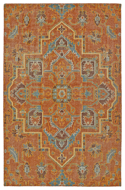 Kaleen Relic Collection Paprika Gray Area Rug 4' x 6'