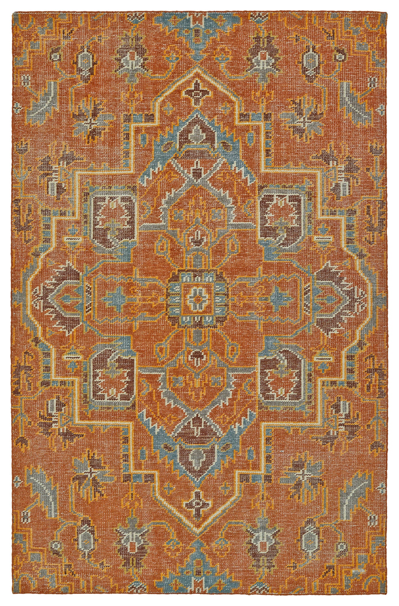 Kaleen Relic Collection Paprika Gray Throw Rug 2' x 3'