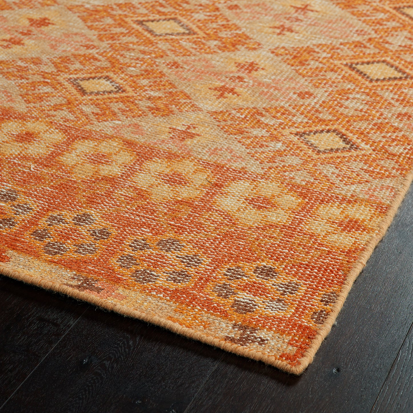 Kaleen Relic Collection Light Orange Throw Rug 2' x 3'