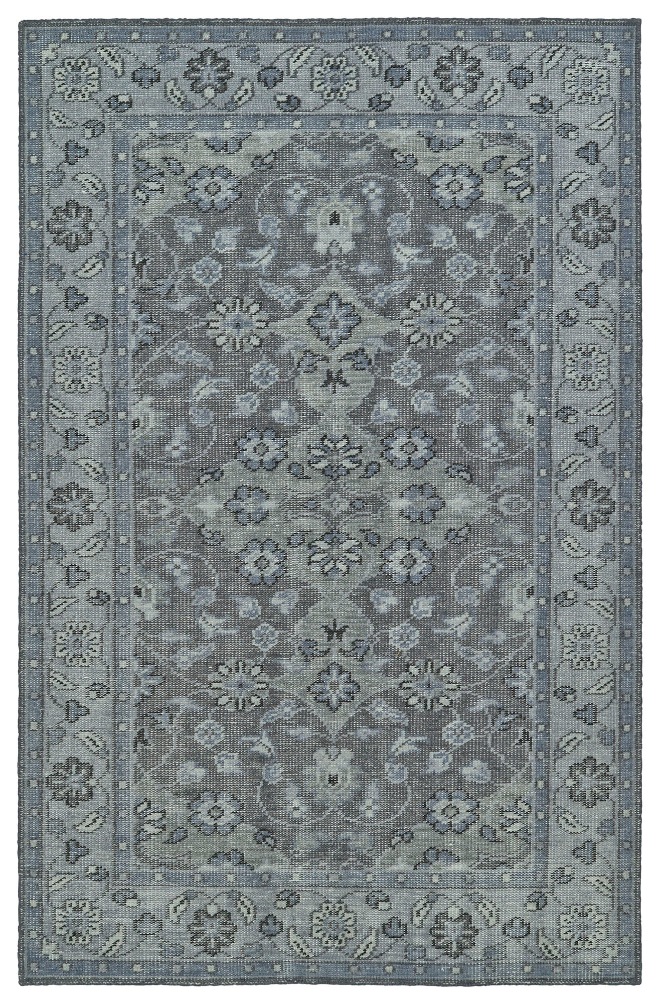 Kaleen Relic Collection Dark Grey Throw Rug 2' x 3'