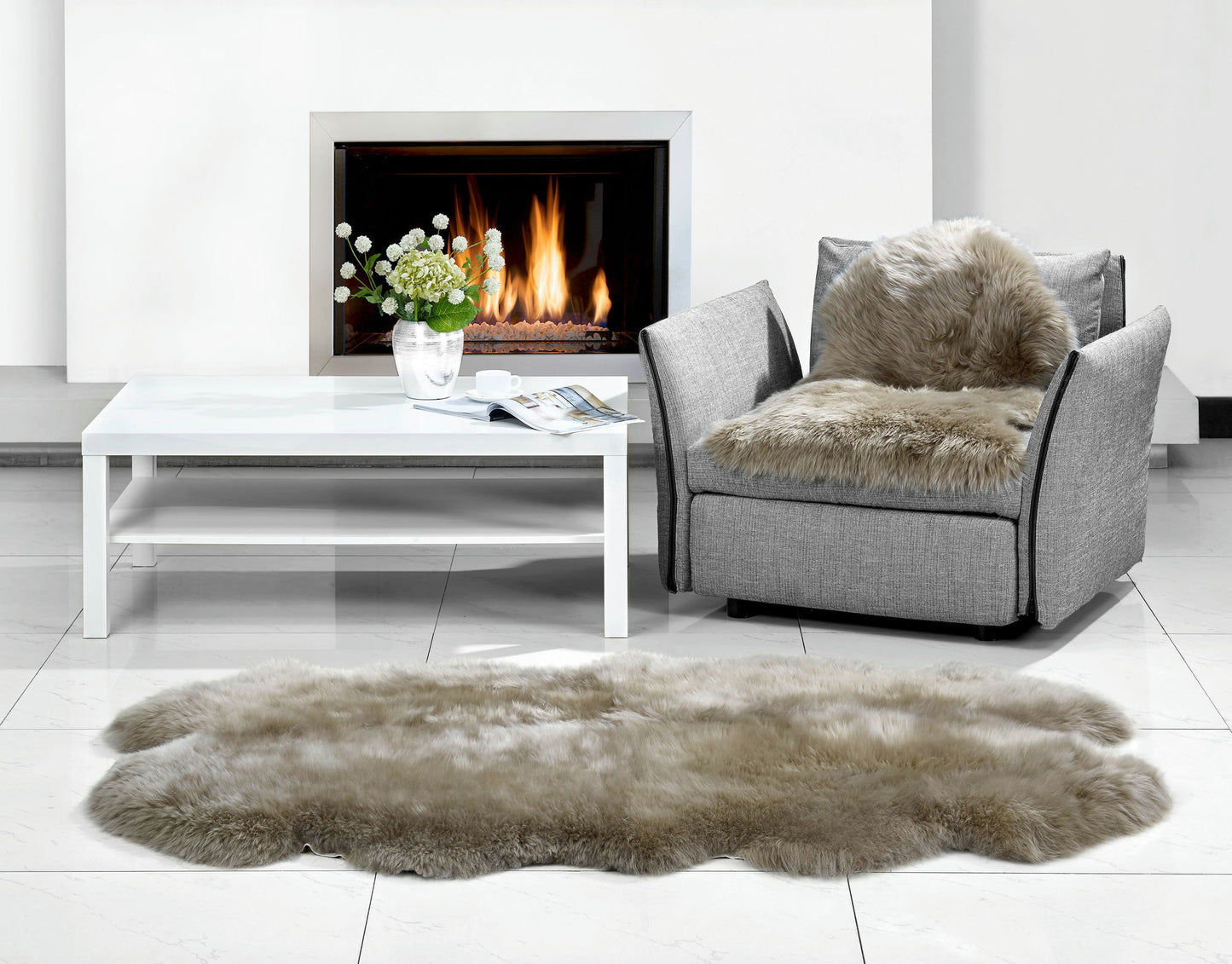 4 X 6' Quarto Pelt TAUPE