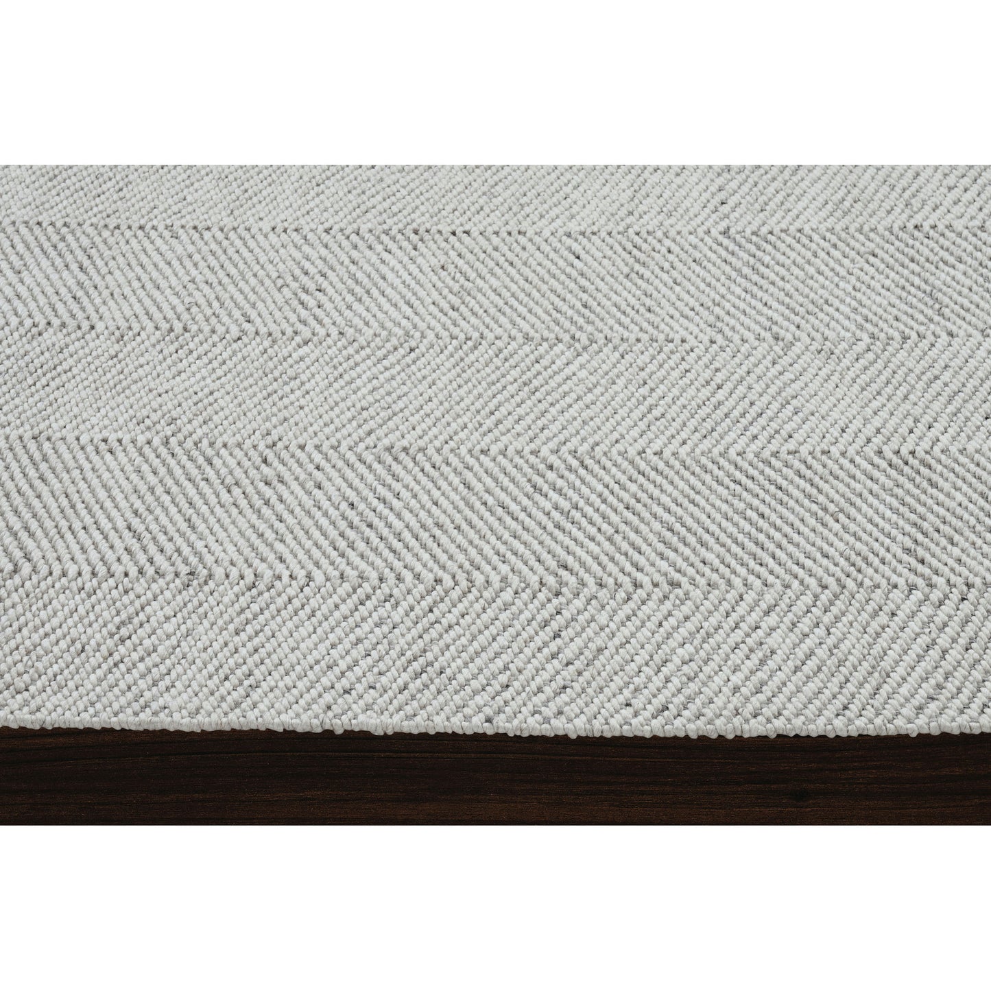 Malur Ivory/Silver Hand Woven Wool, Polyester Rug (39X59)