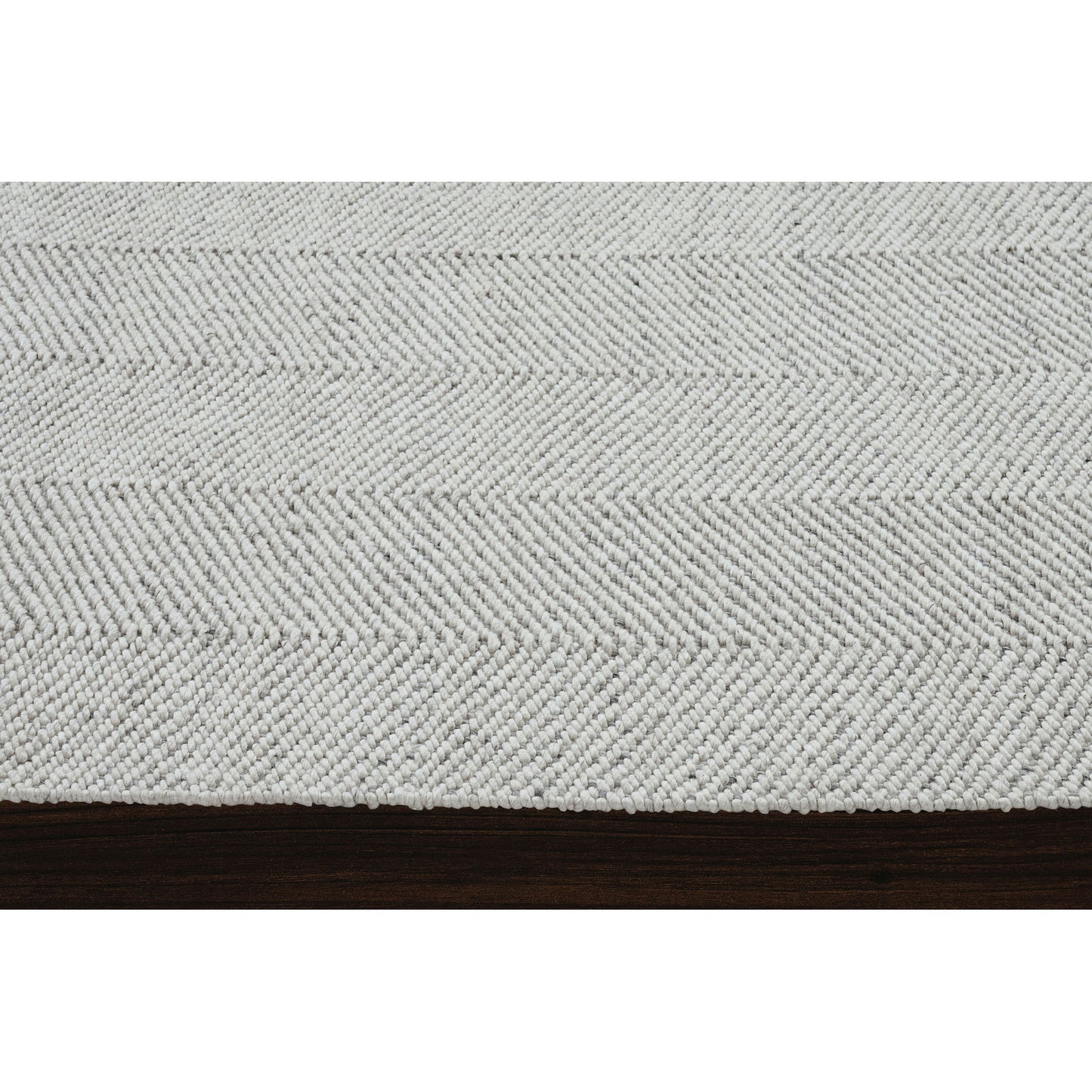 Malur Ivory/Silver Hand Woven Wool, Polyester Rug (63X87)