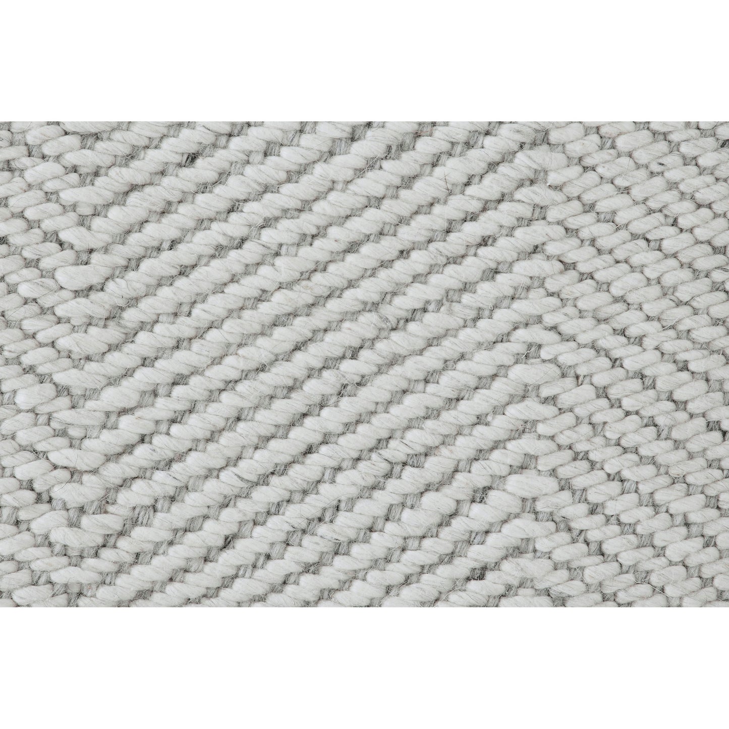 Malur Ivory/Silver Hand Woven Wool, Polyester Rug (63X87)