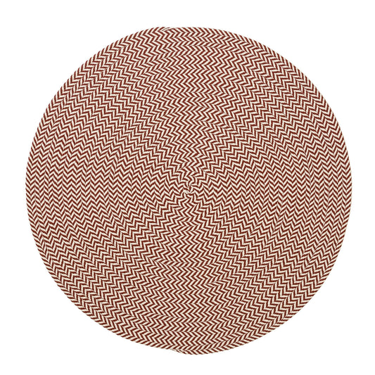 Chevron Christmas Under-Tree Reversible Round Rug - Red/White 55â€ x 55â€