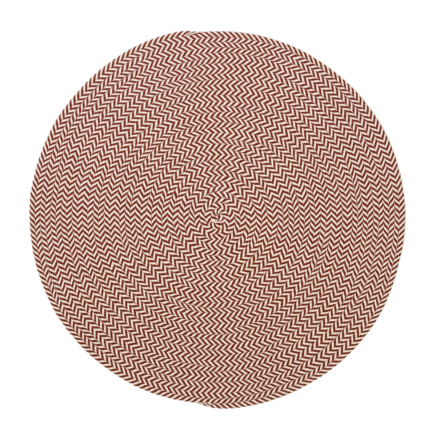 Chevron Christmas Under-Tree Reversible Round Rug - Red/White 65â€ x 65â€