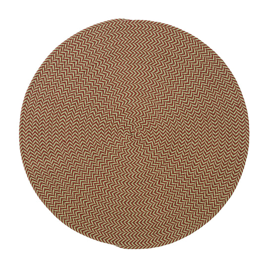 Chevron Christmas Under-Tree Reversible Round Rug - Green/Red 65â€ x 65â€