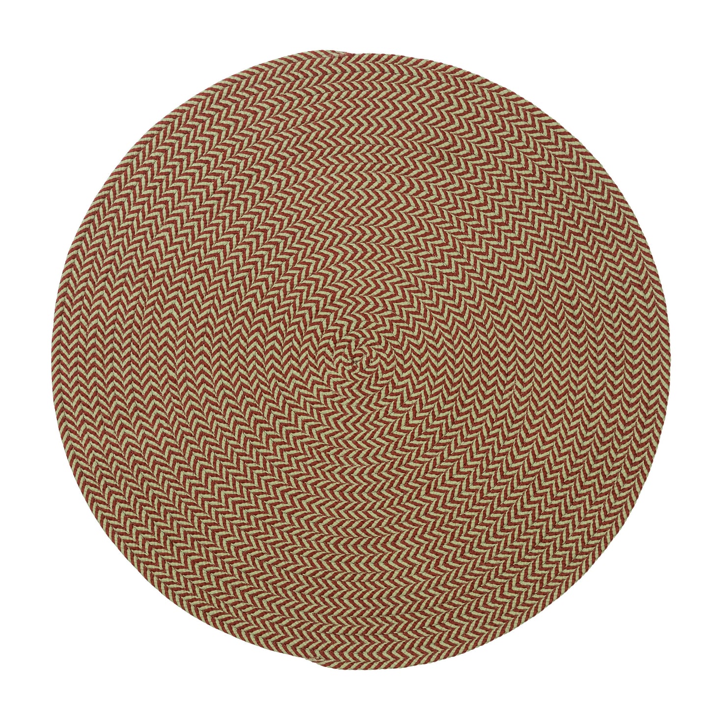 Chevron Christmas Under-Tree Reversible Round Rug - Green/Red 55â€ x 55â€