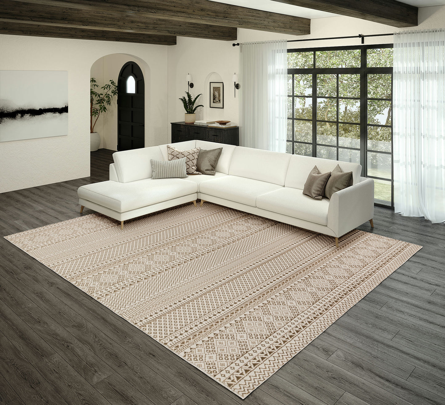 Rhodes RR2 Taupe 3'2" x 5'1" Rug